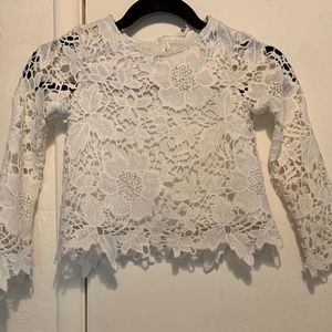 H&M girls 6-7 dressy lace shirt